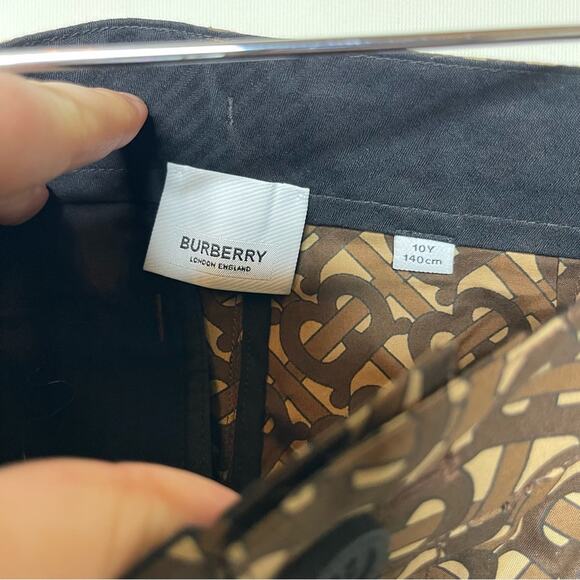 New Burberry Kids monogram print tailored shorts sz 140cm 10yo - Picture 3 of 7